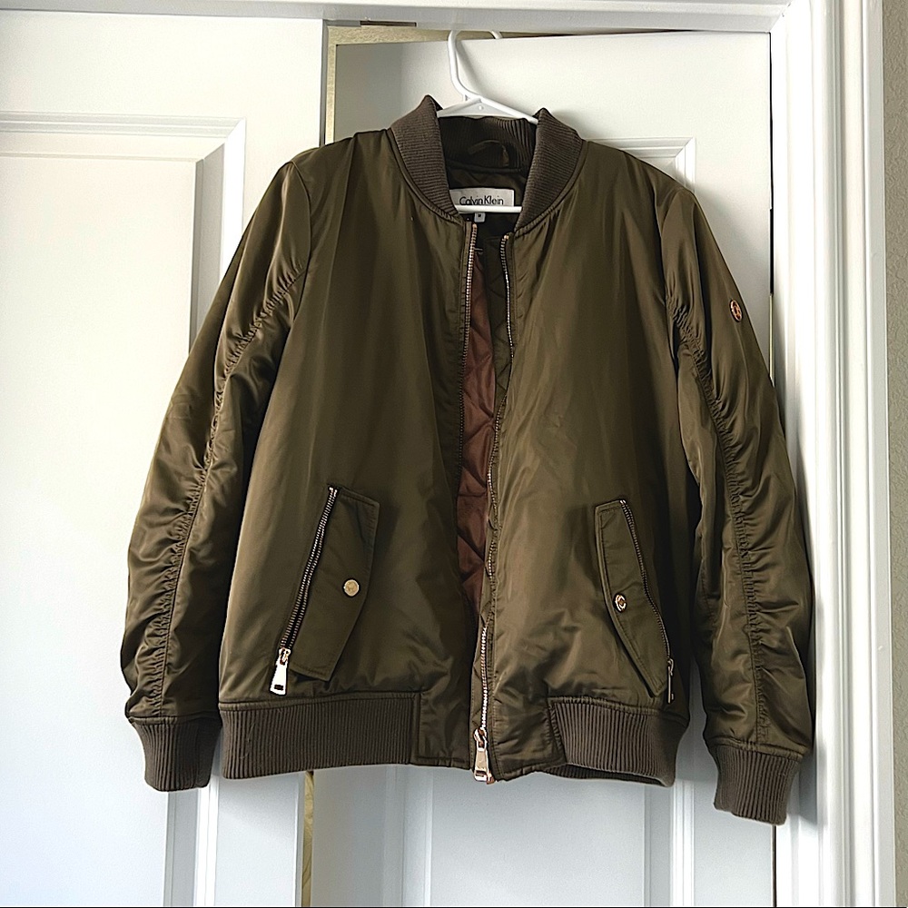 Calvin Klein Olive Green bomber Jacket